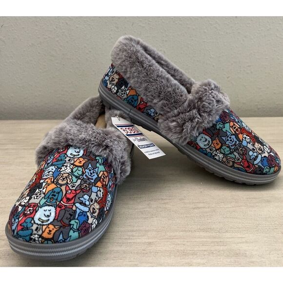 SKECHERS WOMEN SZ 8 BOBS TOO COZY POOCH PARADE 33351/GYMT SLIPPERS NIB - Picture 5 of 15